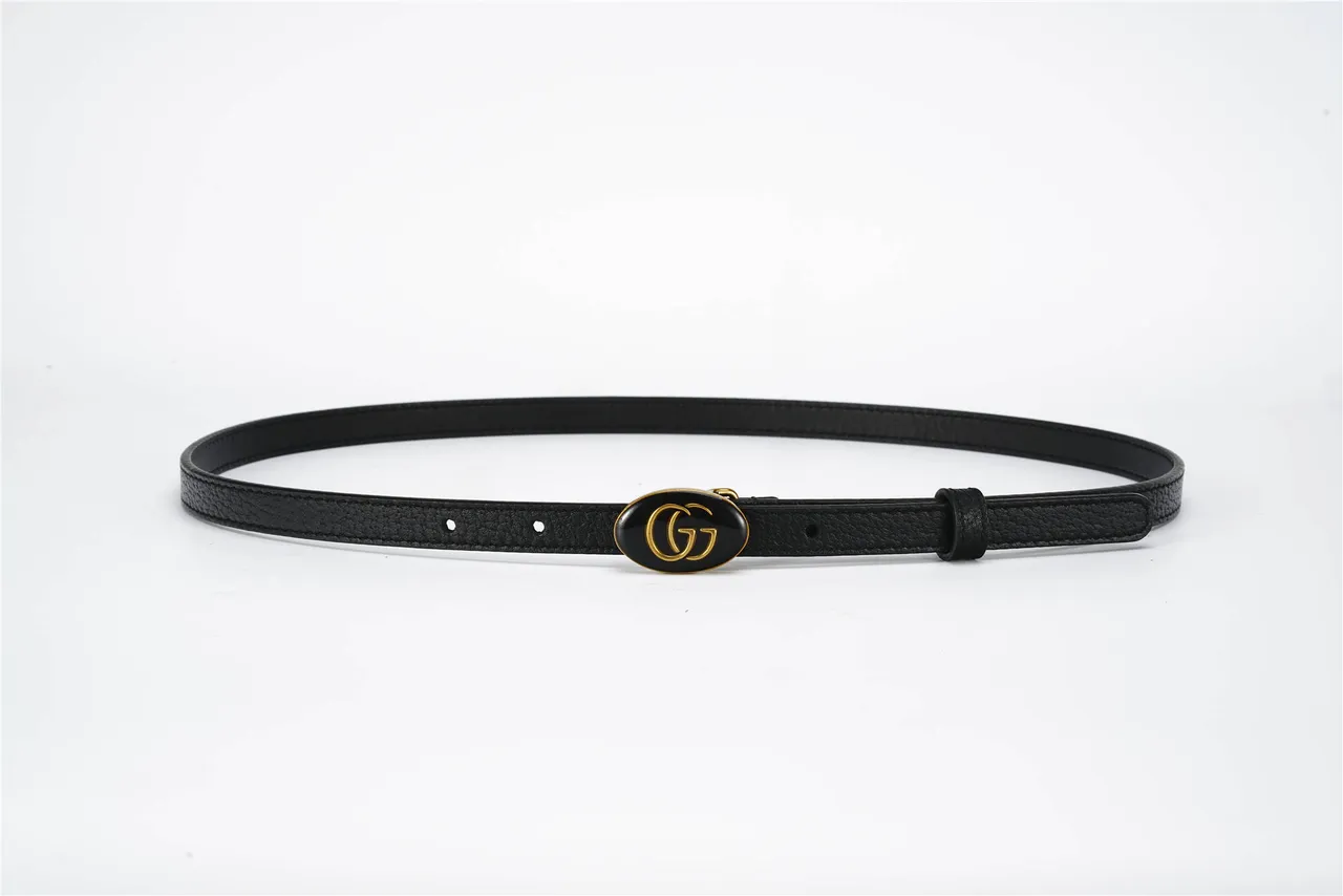 Gucci GG Marmont Black Pebbled Leather Belt 10