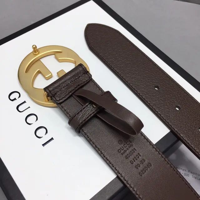 Gucci GG Marmont Brown Pebbled Leather Belt 8