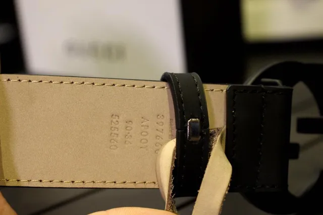 Gucci GG Marmont Gray Beige Interlocking G Buckle Matte-Finish Metal Hardware Leather Belt 7