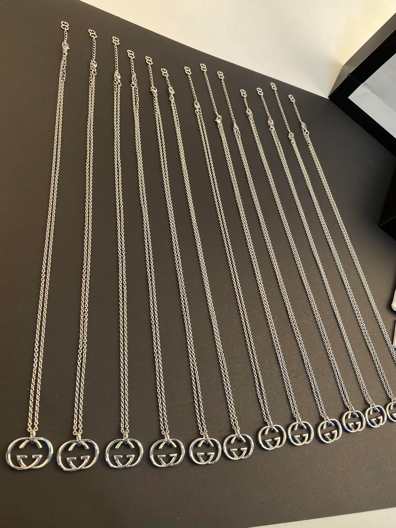 Gucci GG Marmont Interlocking Double G Silver-Tone Necklace 4