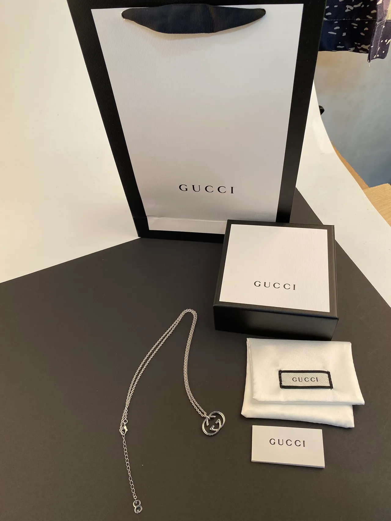Gucci GG Marmont Interlocking Double G Silver-Tone Necklace 7