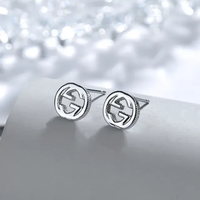 Gucci GG Marmont Interlocking G Oval Stud Earrings 5