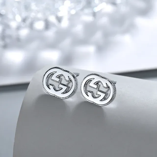 Gucci GG Marmont Interlocking G Oval Stud Earrings 8