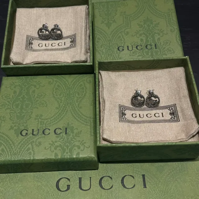 Gucci GG Marmont Laurel Wreath Double G Stud Earrings 3