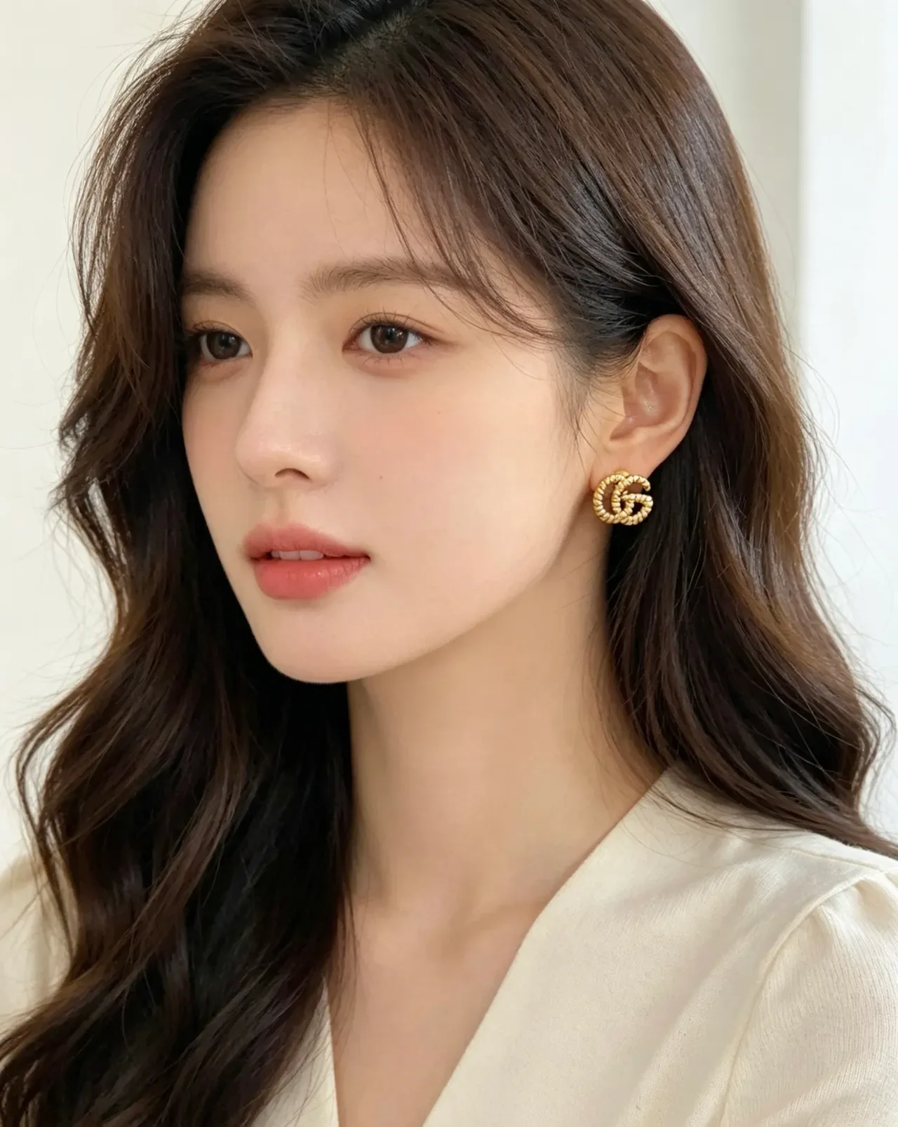 Gucci GG Marmont Rope-Textured Gold-Tone Interlocking Double G Stud Earrings 8