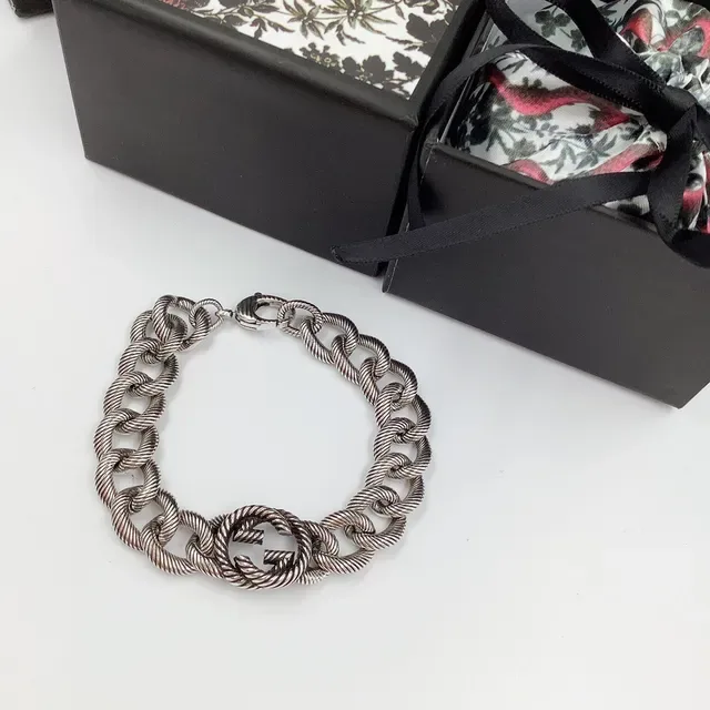 Gucci GG Marmont Twisted Rope-Link Silver Bracelet 5