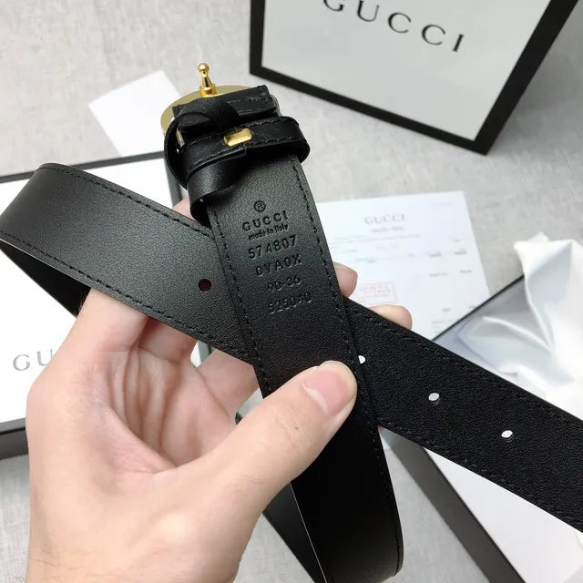 Gucci GG Marmont Two-Tone Double G Leather Belt 7