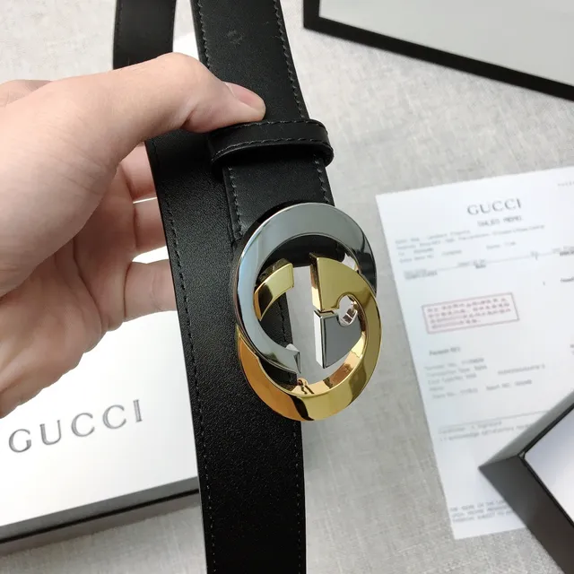 Gucci GG Marmont Two-Tone Double G Leather Belt 8