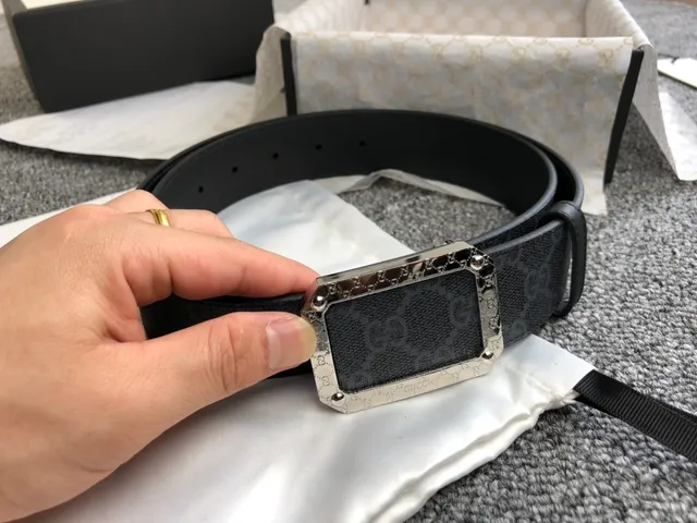 Gucci GG Marmont Woven Monogram কালো চামড়ার বেল্ট 2