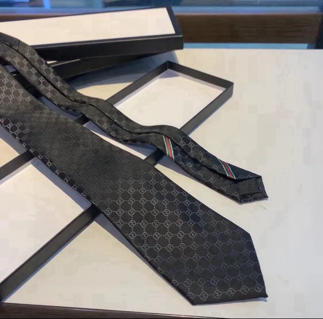 Gucci GG Monogram Black Necktie 7
