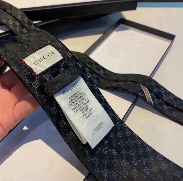 Gucci GG Monogram Black Necktie 8