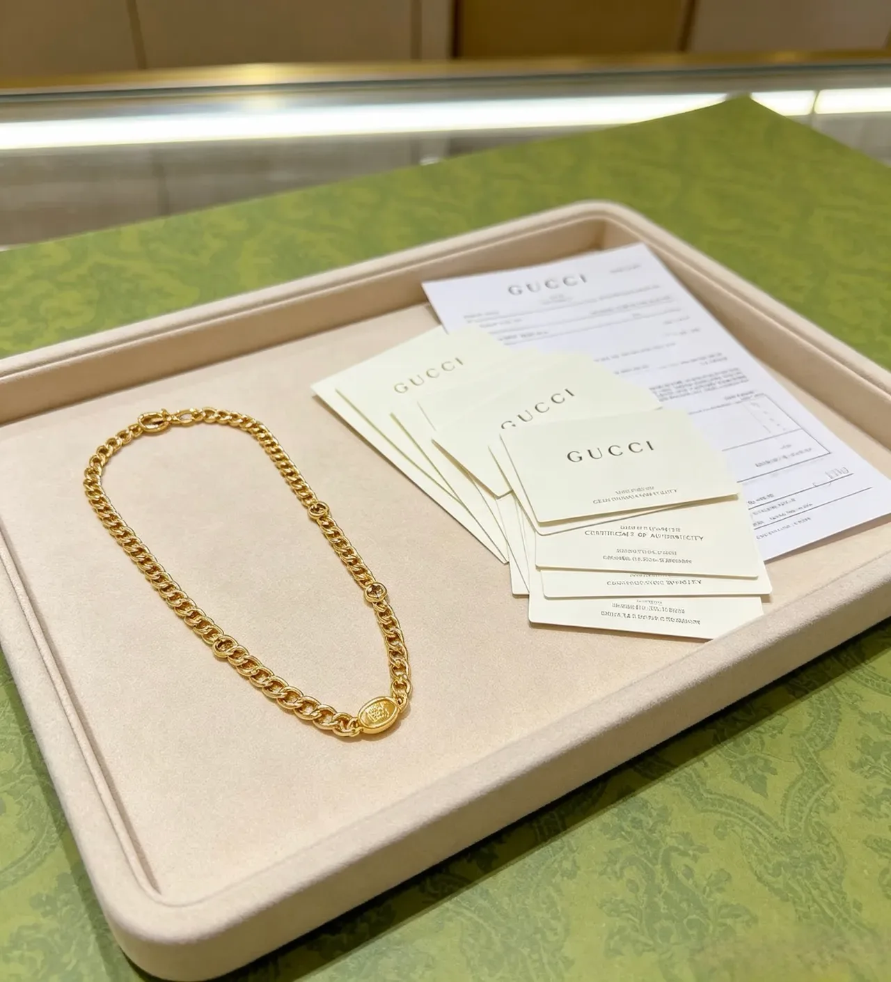 Gucci Chaîne Curb Chunky Interlocking G Motifs Collier en Or 3