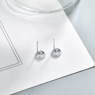 Gucci Gold Silver Interlocking G Logo Openwork Circular Studs Earrings 9