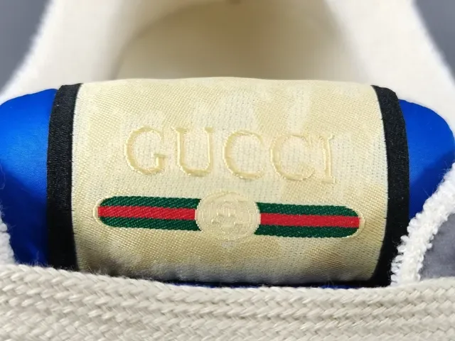 Gucci sneakers lifestyle gris marine low-top matériaux mixtes 5