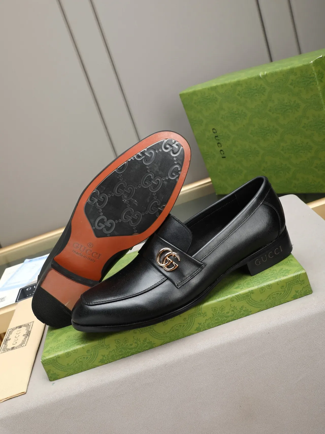 Gucci Horsebit 1955 Mocassins de Couro Preto 4