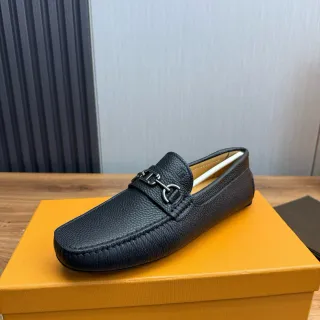 Gucci Horsebit 1955 Black Pebbled Leather Loafer