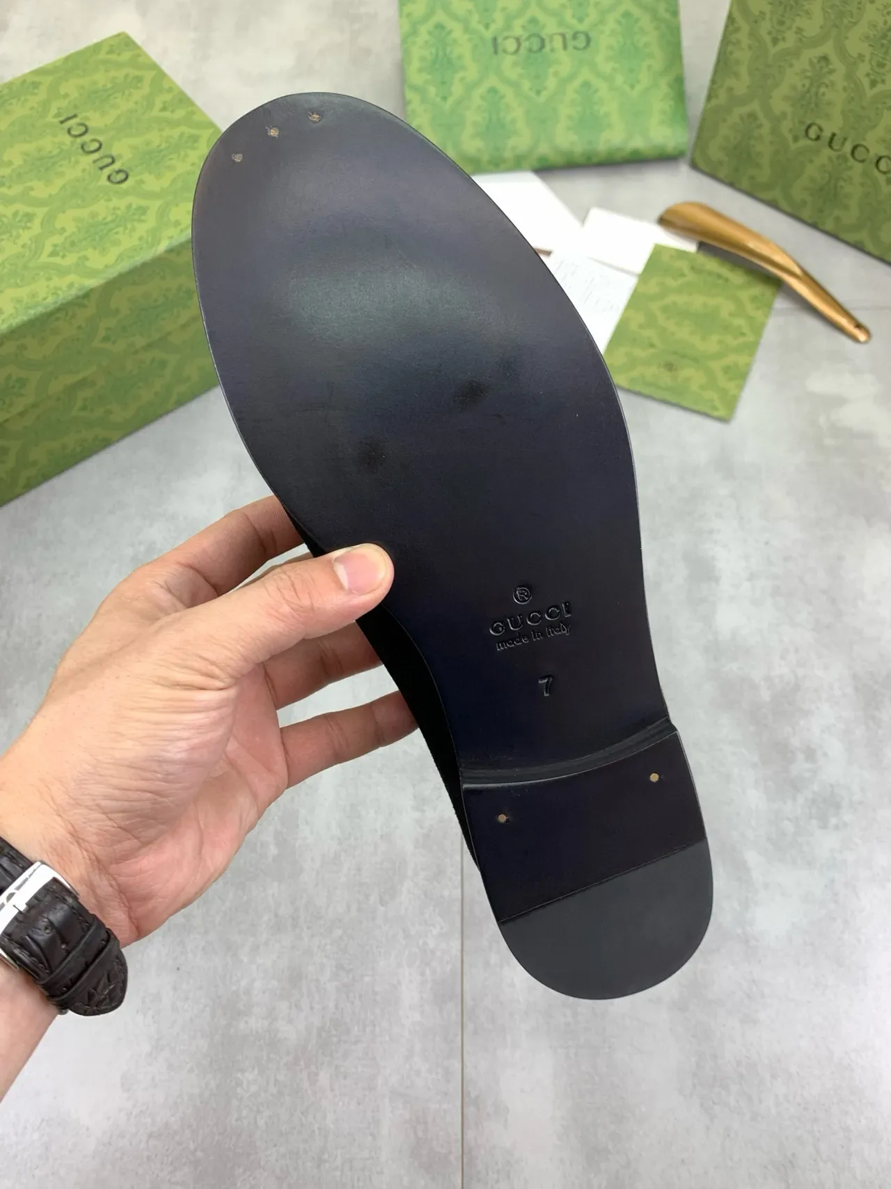 Gucci Horsebit 1955 Black Suede Loafers 3