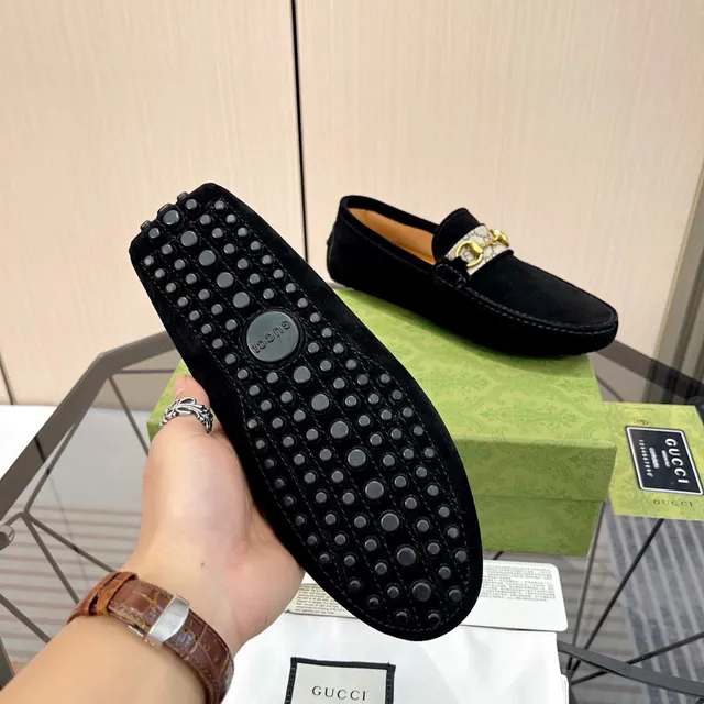 Gucci Horsebit 1955 Black Suede Loafers 3