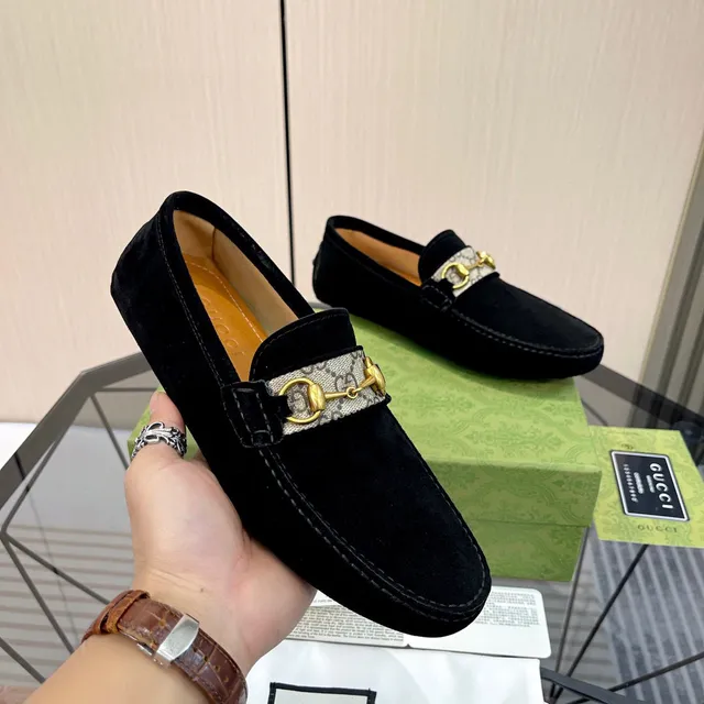 Gucci Horsebit 1955 Black Suede Loafers 4