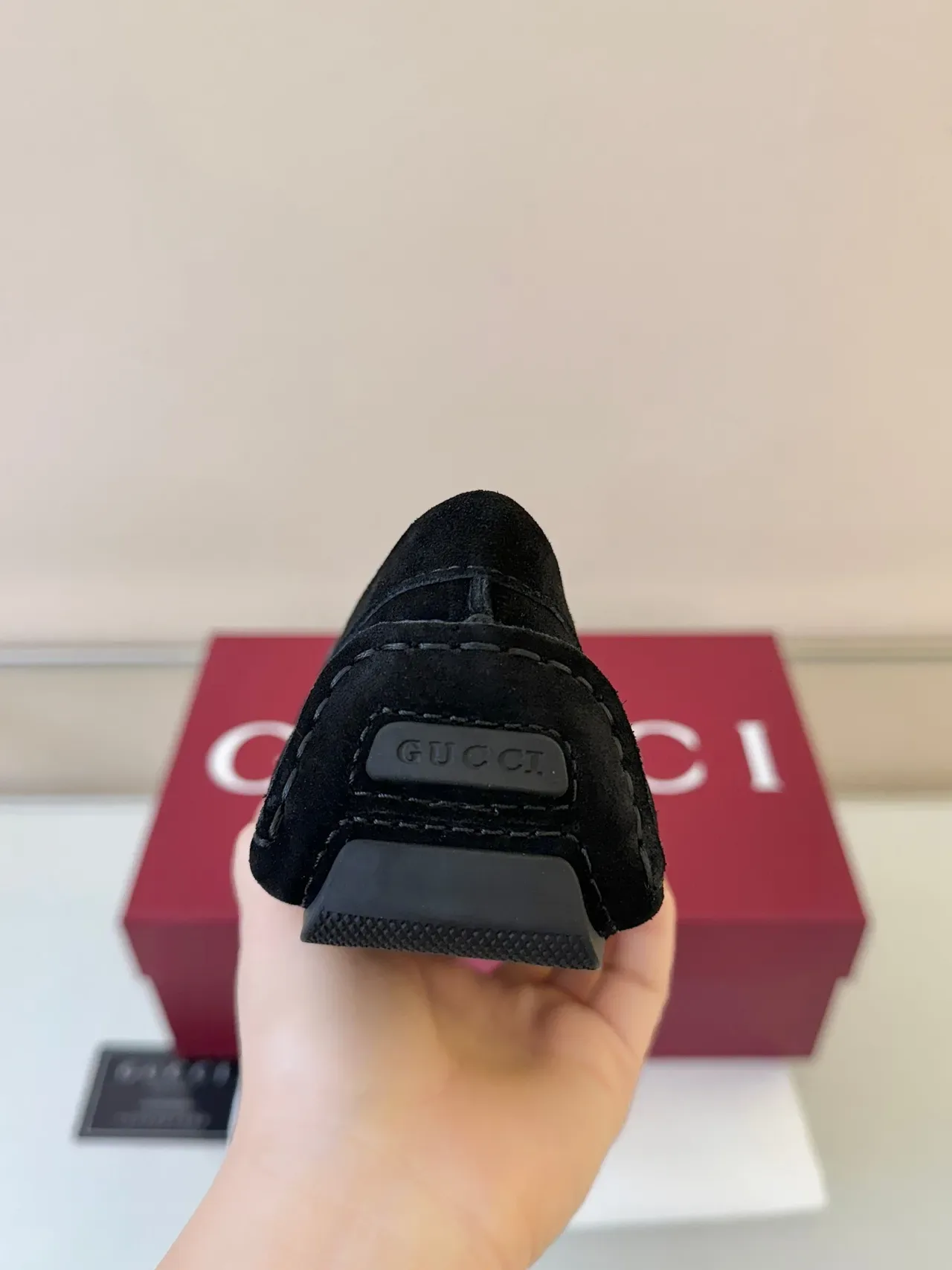 Gucci Horsebit 1955 Black Suede Web Stripe Loafers 4
