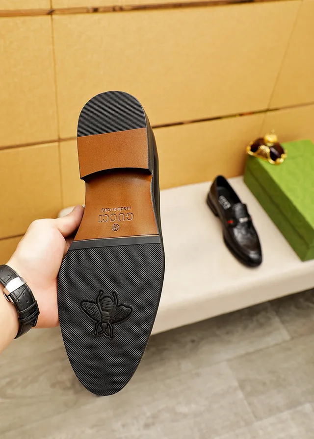 Gucci Horsebit 1955 Embossed GG Black Leather Loafers 2
