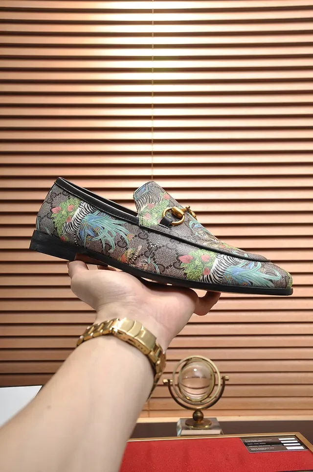 Gucci Horsebit 1955 Multicolor Printed Canvas Loafers 7