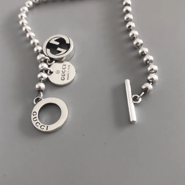 Gucci Interlocking G Ball-Chain Toggle Bracelet 3