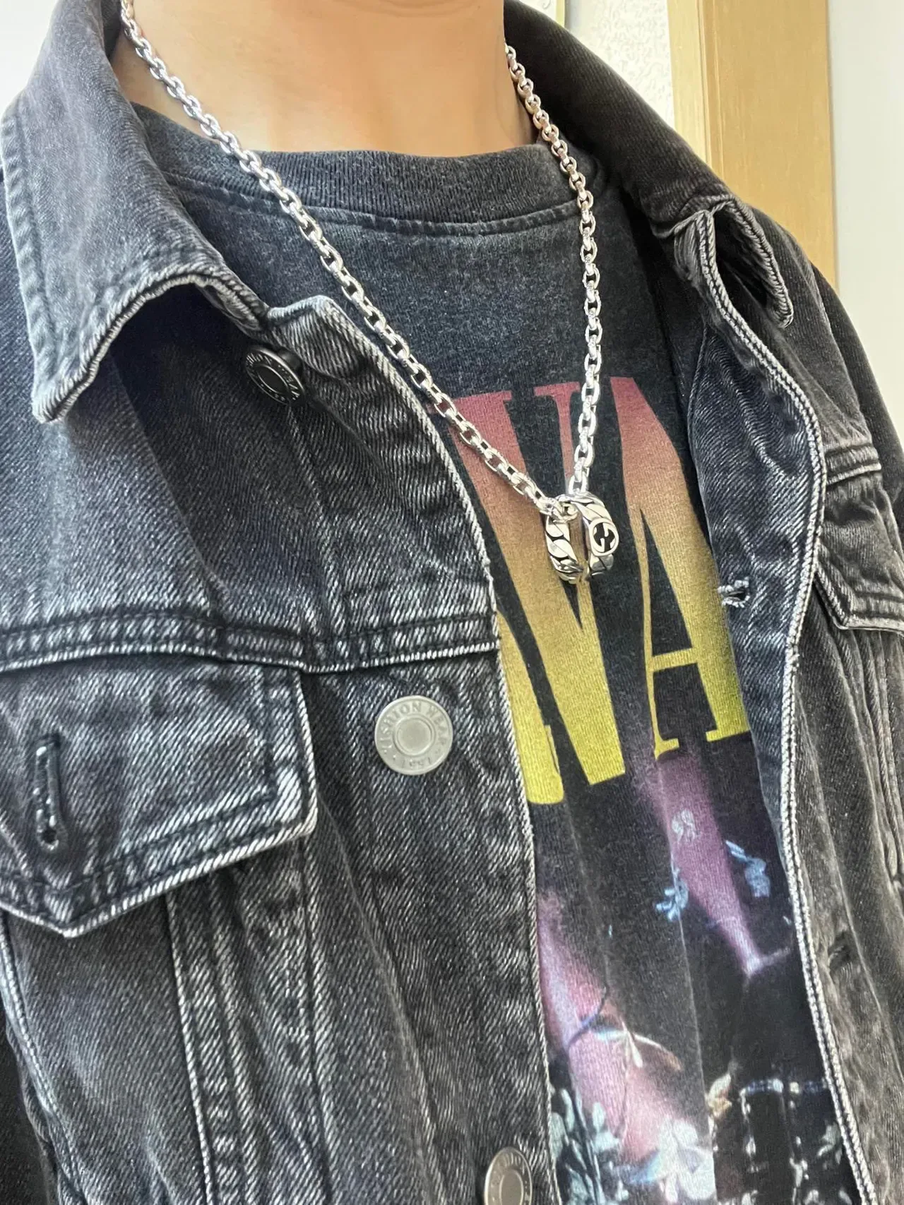 Gucci Interlocking G Pendant Silver Chain Necklace 2
