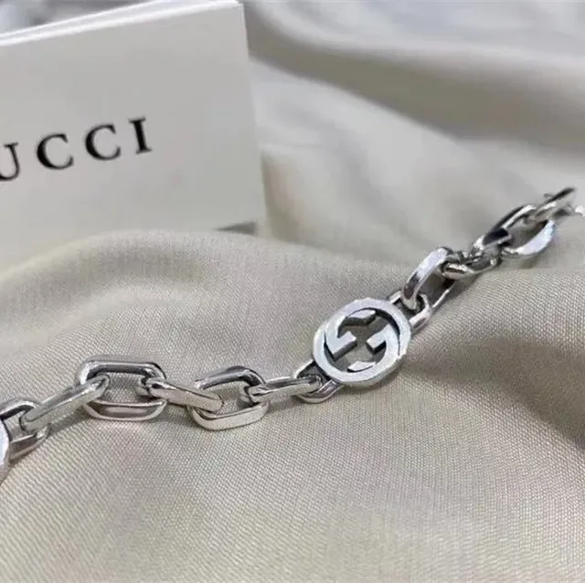 Gucci Interlocking G Silver Chain Bracelet 6
