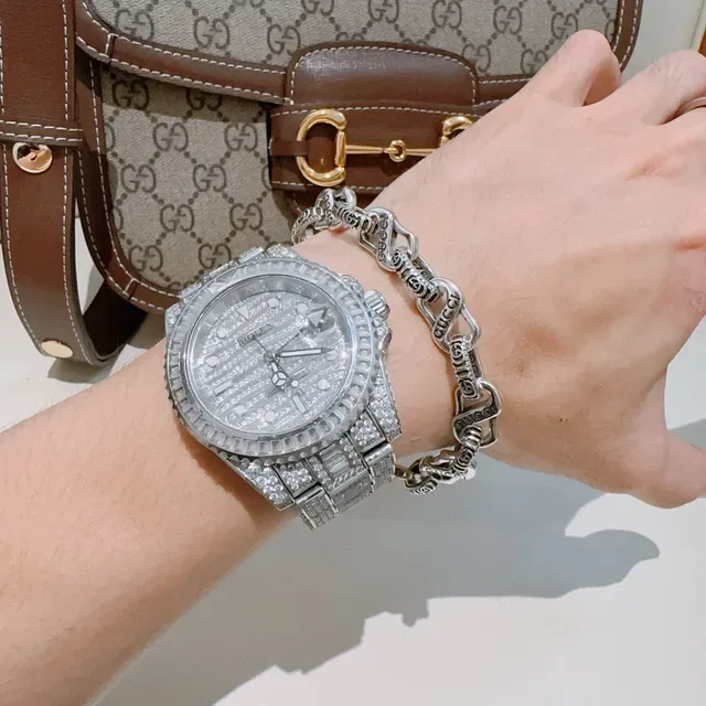 Gucci Link to Love Engraved Chain Silver-Tone Bracelet 3