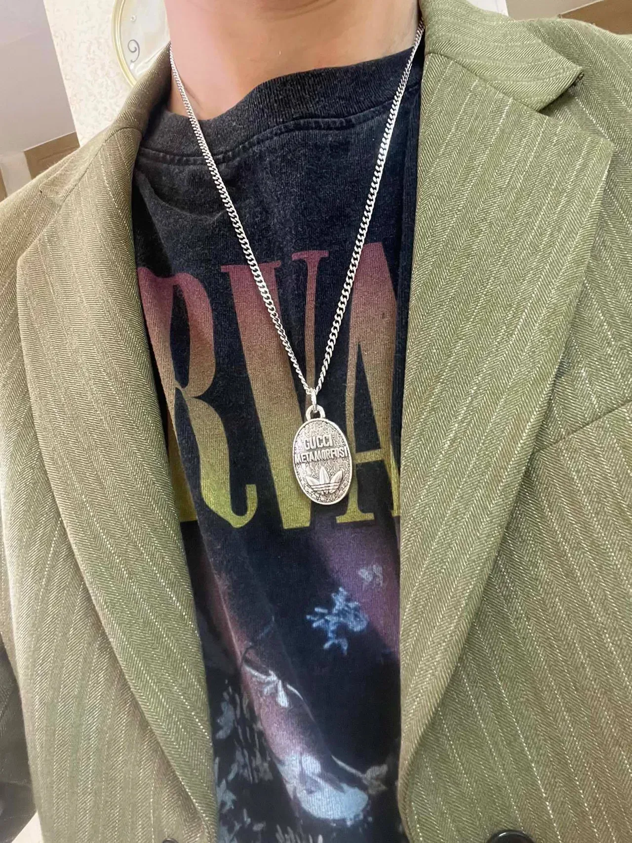 Gucci Metamorfosi Oval Pendant Silver Chain Necklace 2