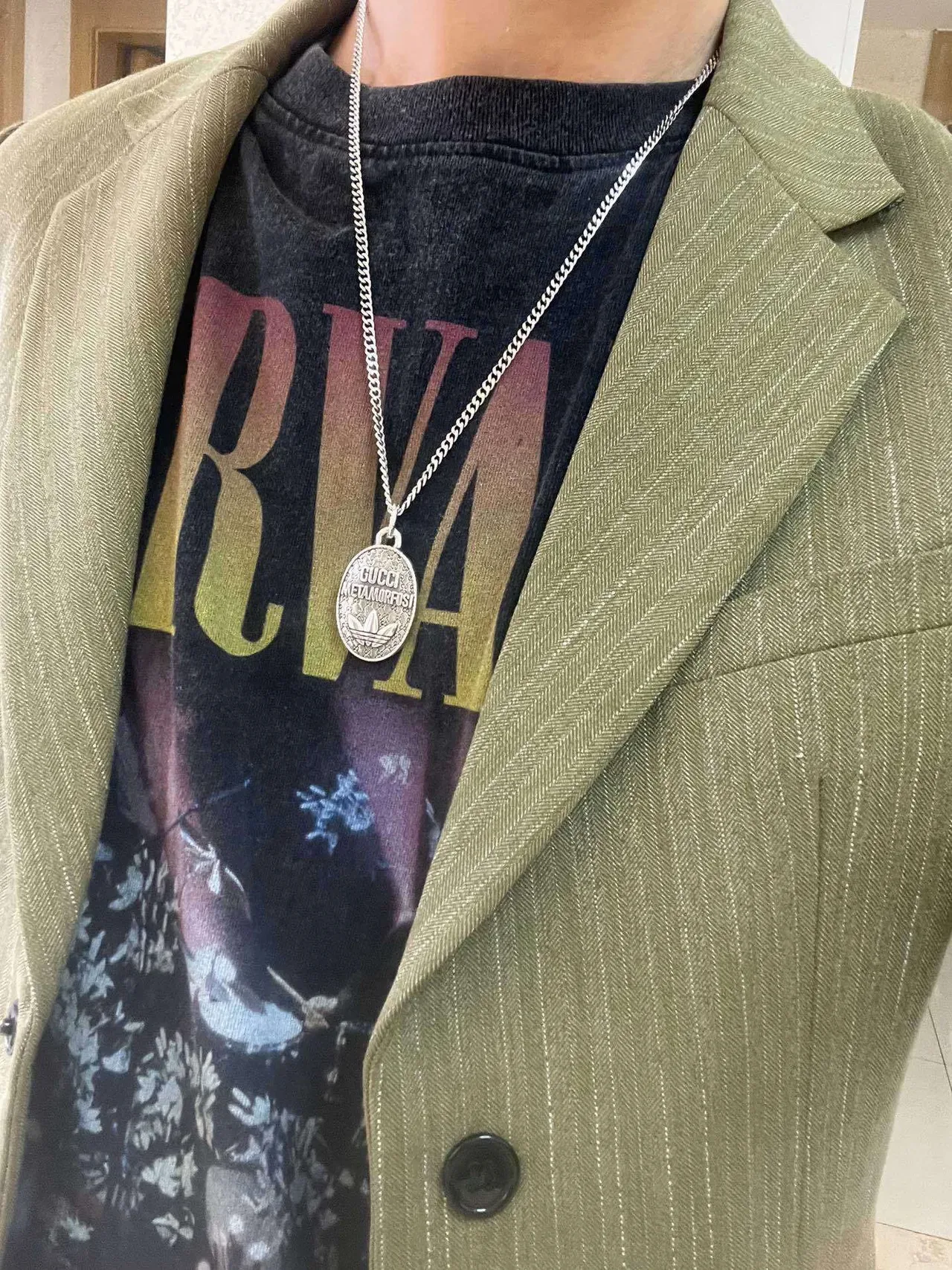 Gucci Metamorfosi Oval Pendant Silver Chain Necklace 8