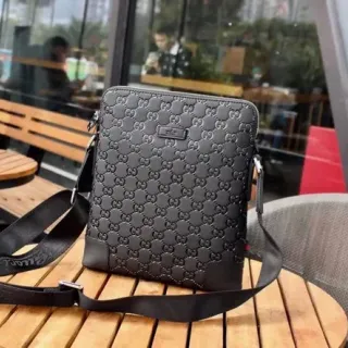 Gucci Ophidia Embossed GG Monogram Black Messenger Bag