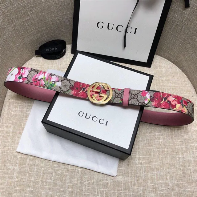 Gucci Ophidia Floral GG Monogram Leather Belt 1