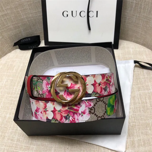 Gucci Ophidia Floral GG Monogram Leather Belt 2