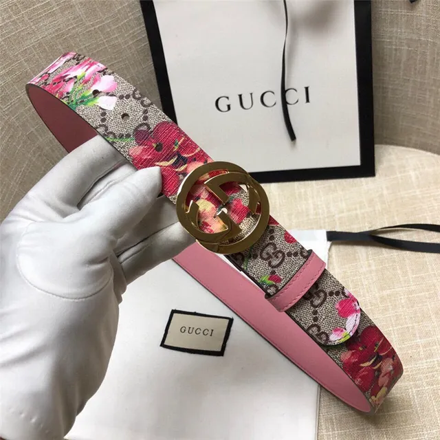 Gucci Ophidia Floral GG Monogram Leather Belt 16