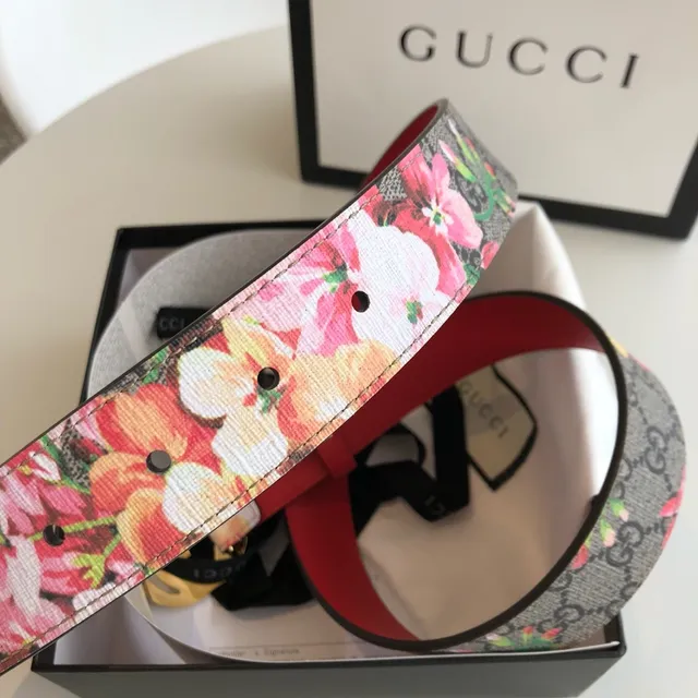Gucci Ophidia Floral GG Supreme Leather Belt 2