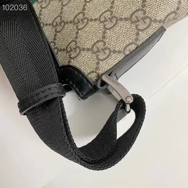 Gucci Ophidia GG Monogram Canvas Sac à bandoulière Rouge Vert Rayures Web 6