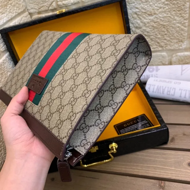 Gucci Ophidia GG Supreme بيجي و بني كلتش ظرف 4