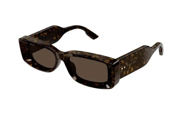 Gucci Rectangular Narrow Frame White Sunglasses 2