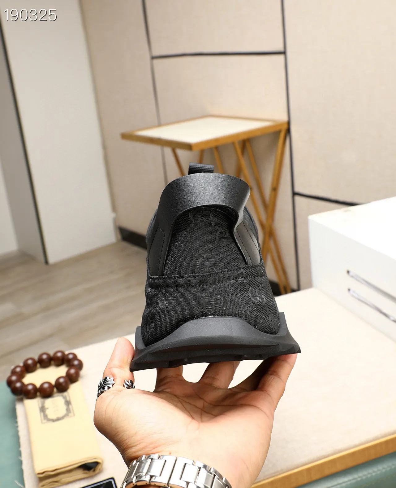 Gucci Rhyton Black Monogram Chunky Sneakers 2