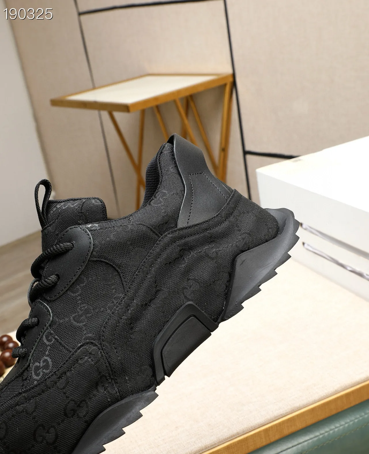 Gucci Rhyton Black Monogram Chunky Sneakers 4