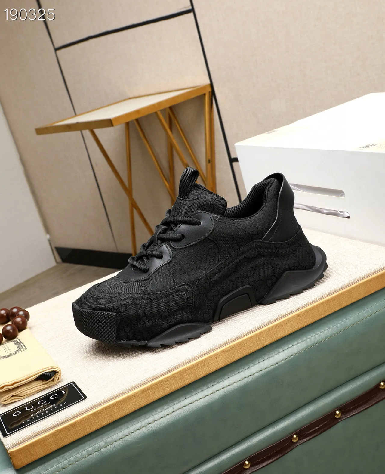 Gucci Rhyton Black Monogram Chunky Sneakers 7