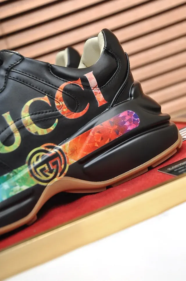 Gucci Screener Black Multicolor Iridescent Lifestyle Sneakers 5
