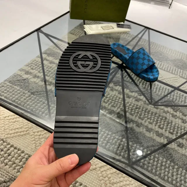 Gucci Screener Zapatillas Azules GG Jacquard 2