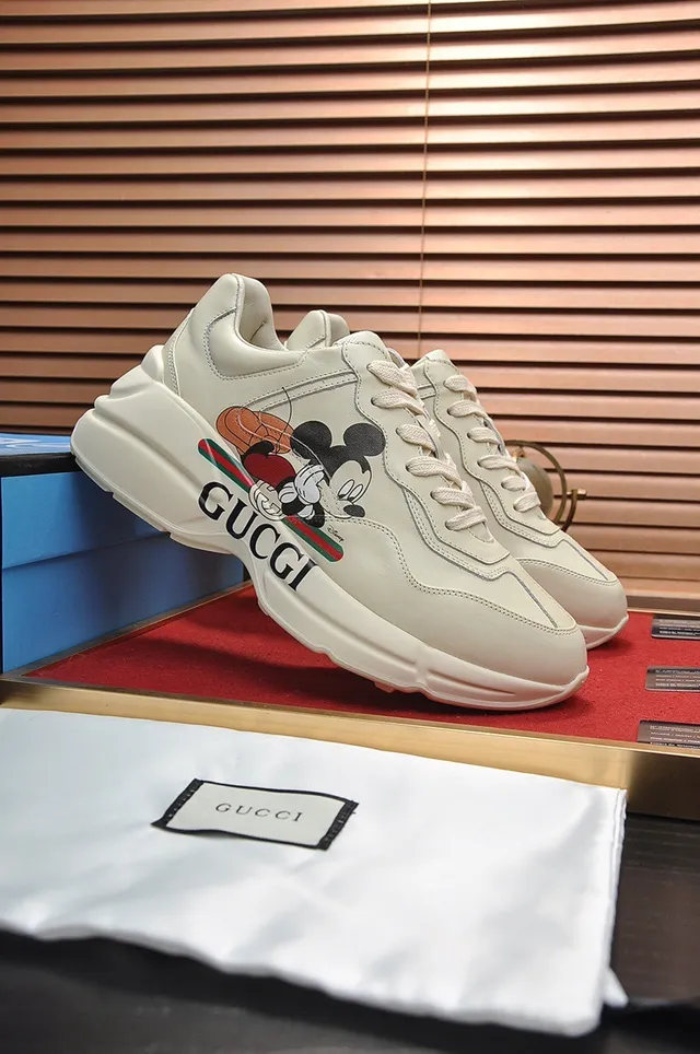 Gucci Screener Disney Mickey Mouse Cream Chunky Sneakers 6