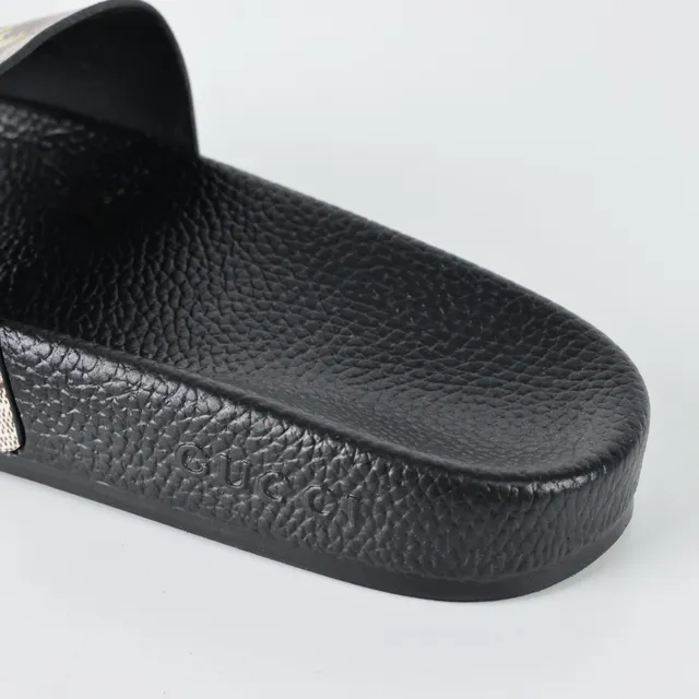 Gucci Screener GG Monogram Beige and Black Slippers 4