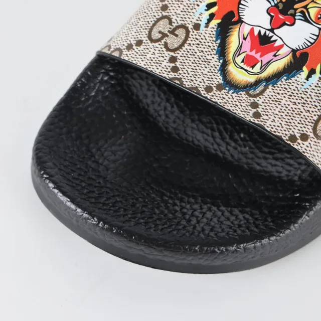Gucci Screener GG Monogram Beige and Black Slippers 5