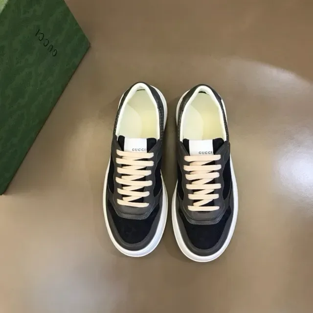 Gucci Screener Gray Black and White Lifestyle Sneakers 5