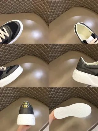 Gucci Screener Gray Black and White Lifestyle Sneakers 9